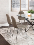 Picture of Mocha or Charcoal Polyurethane Chair - Chrome Frame