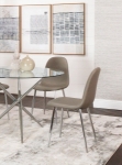 Picture of Mocha or Charcoal Polyurethane Chair - Chrome Frame