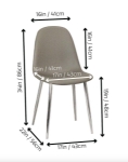 Picture of Mocha or Charcoal Polyurethane Chair - Chrome Frame