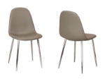 Picture of Mocha or Charcoal Polyurethane Chair - Chrome Frame