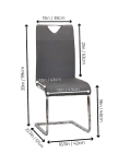 Picture of Charcoal Polyurethane Chair - Chrome Frame