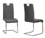 Picture of Charcoal Polyurethane Chair - Chrome Frame