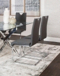 Picture of Charcoal Polyurethane Chair - Chrome Frame