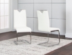 Picture of White Polyurethane Chair - Chrome Frame