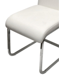 Picture of White Polyurethane Chair - Chrome Frame