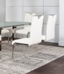 Picture of White Polyurethane Chair - Chrome Frame