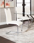 Picture of White Polyurethane Chair - Chrome Frame
