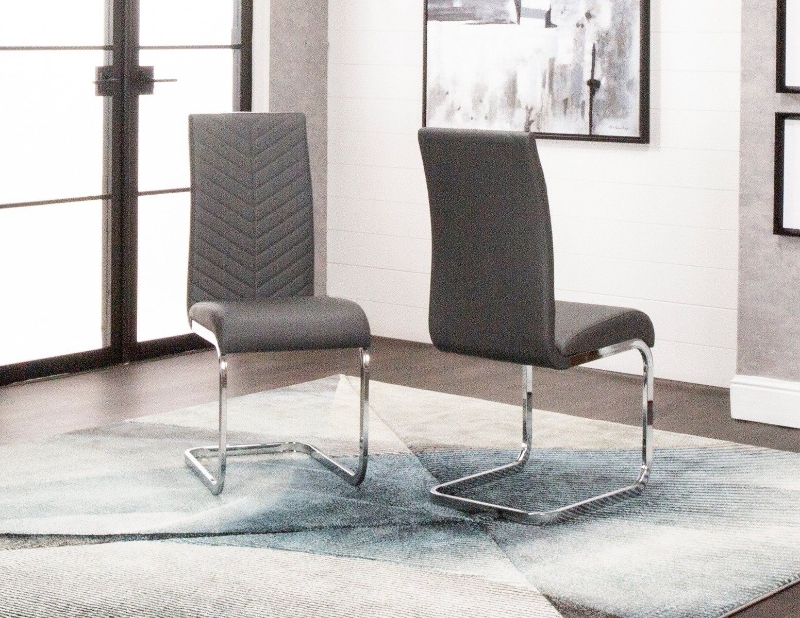 Picture of Charcoal Polyurethane Chair - Chrome Frame