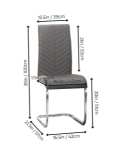 Picture of Charcoal Polyurethane Chair - Chrome Frame