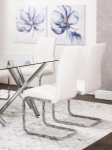 Picture of White Polyurethane Chair - Chrome Frame