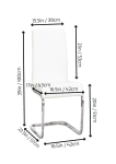 Picture of White Or Charcoal Polyurethane Chair - Chrome Frame