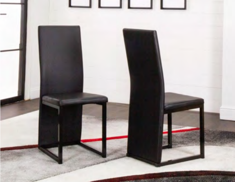 Picture of Black Side Chair Backs + Seats & Frames