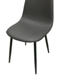 Picture of Charcoal Polyurethane Chair - Matte Black Frame