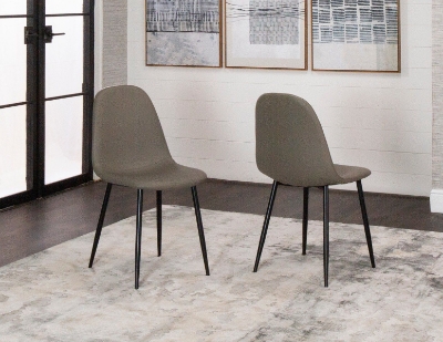 Show details for Mocha Polyurethane Chair - Matte Black Frame Picture of Mocha Polyurethane Chair - Matte Black Frame