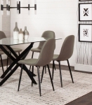 Picture of Mocha or Charcoal  Polyurethane Chair - Matte Black Frame