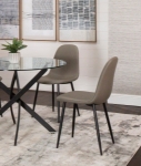Picture of Mocha or Charcoal  Polyurethane Chair - Matte Black Frame