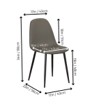 Picture of Mocha or Charcoal  Polyurethane Chair - Matte Black Frame