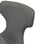 Picture of Charcoal Polyurethane Chair - Matte Black Frame