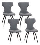 Picture of Charcoal Polyurethane Chair - Matte Black Frame