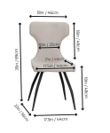 Picture of Taupe or Charcoal Polyurethane Chair - Matte Black Frame