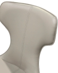 Picture of Taupe or Charcoal Polyurethane Chair - Matte Black Frame