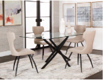 Picture of Taupe or Charcoal Polyurethane Chair - Matte Black Frame