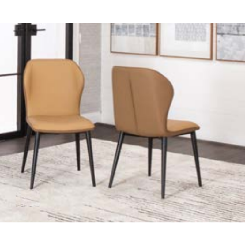 Picture of Camel Polyurethane Chair - Matte Black Frame