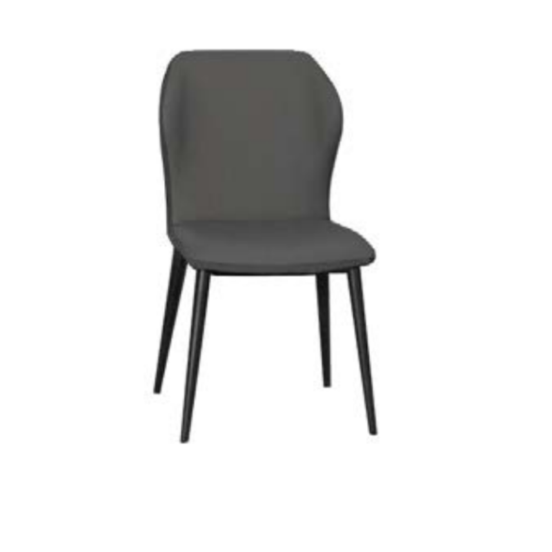 Picture of Charcoal Polyurethane Chair - Matte Black Frame