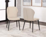 Picture of Pearl, Charcoal and Camel Polyurethane Chair - Matte Black Frame
