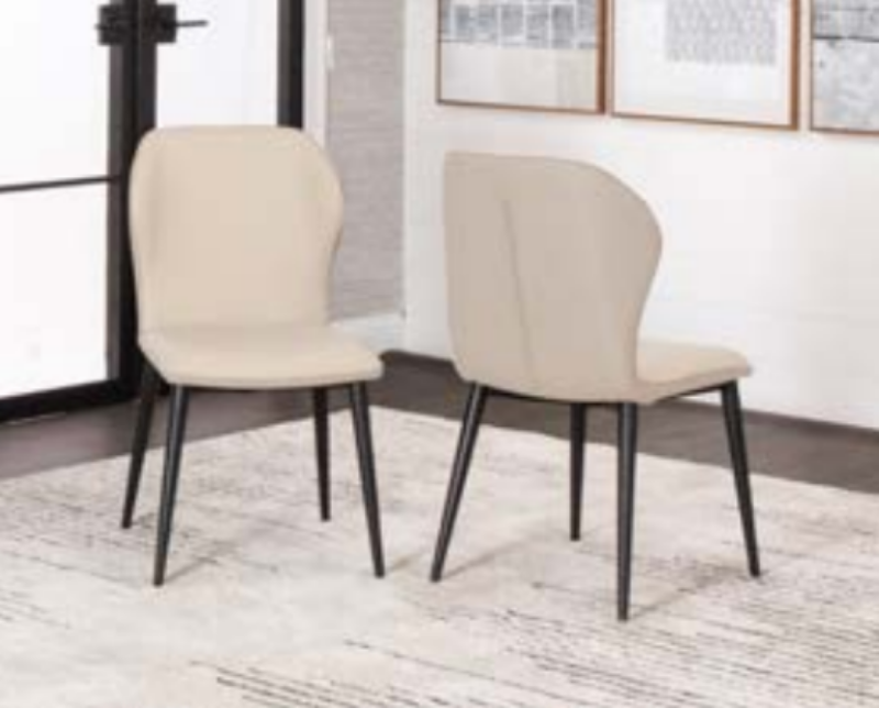 Picture of Pearl, Charcoal and Camel Polyurethane Chair - Matte Black Frame