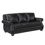 Picture of Genuine Leather Black Sofa