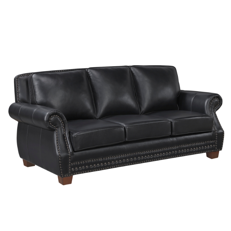 Picture of Genuine Leather Black Sofa