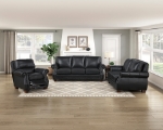 Picture of Genuine Leather Black Loveseat