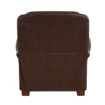 Picture of Genuine Leather Brown Push Back Reclining Chair