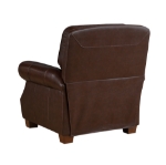 Picture of Genuine Leather Brown Sofa, Loveseat and Push Back Reclining Chair