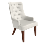 Picture of Dining Chair in Velvet with Diamond-Tufted Design and Rubberwood Legs