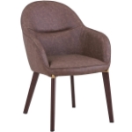 Picture of Dining Chair Upholstered in Leather and Powder Coated Legs