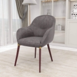 Picture of Dining Chair Upholstered in Leather and Powder Coated Legs