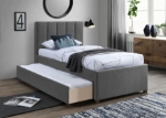 Picture of Grey Textured Linen Trundle Bed