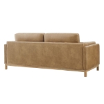 Picture of 81 inch Leather Sofa in Toast and Espresso Roscoe
