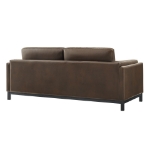 Picture of 81 inch Leather Sofa in Toast and Espresso Roscoe