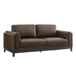 Picture of 81 inch Leather Sofa in Toast and Espresso Roscoe