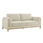 Picture of 81 inch Fabric Sofa in Ivory, Mist and Pewter Roscoe