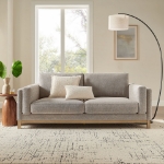Picture of 81 inch Fabric Sofa in Ivory, Mist and Pewter Roscoe