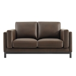 Picture of 63 inch Leather Loveseat in Toast and Espresso Roscoe