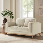 Picture of 63 inch Fabric Loveseat in Ivory, Mist and Pewter Roscoe