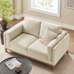 Picture of 63 inch Fabric Loveseat in Ivory, Mist and Pewter Roscoe