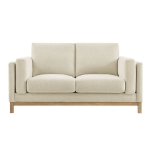 Picture of 63 inch Fabric Loveseat in Ivory, Mist and Pewter Roscoe