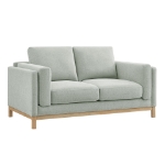 Picture of 63 inch Fabric Loveseat in Ivory, Mist and Pewter Roscoe