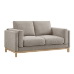 Picture of 63 inch Fabric Loveseat in Ivory, Mist and Pewter Roscoe